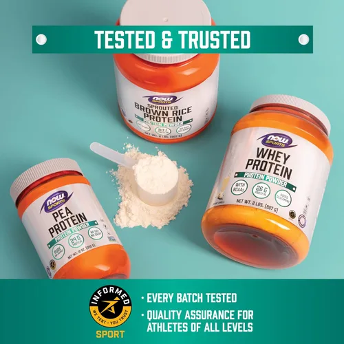 Vista 7 de NOW Foods Sports Nutrition, proteína de guisante orgánica certificada de 0.51 onzas, polvo sin sabor, 1.5 libras
