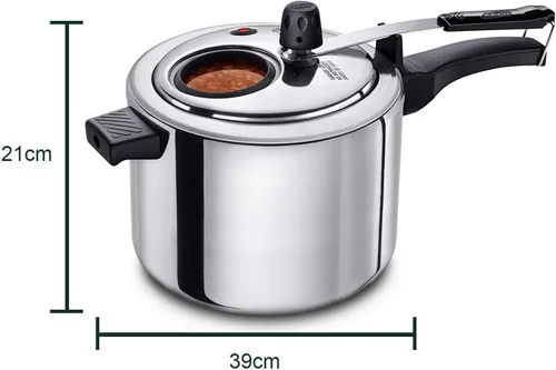 Vista 6 de Olla a presión de aluminio pulido 4.5L con Viso 6014 Mta