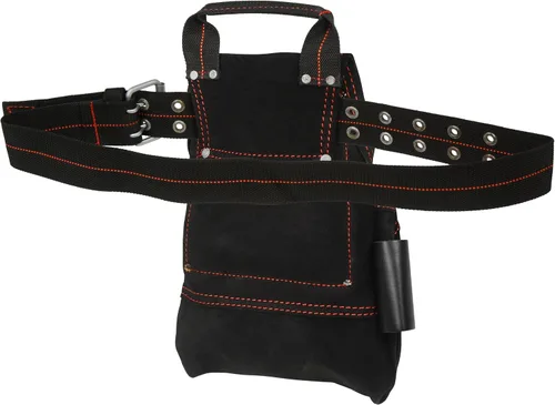 Vista 3 de Hultafors Work Gear HT5333 Carpenter's - Bolsa de gamuza resistente para uñas y herramientas, bolsillo frontal de doble refuerzo, lazo para martillo
