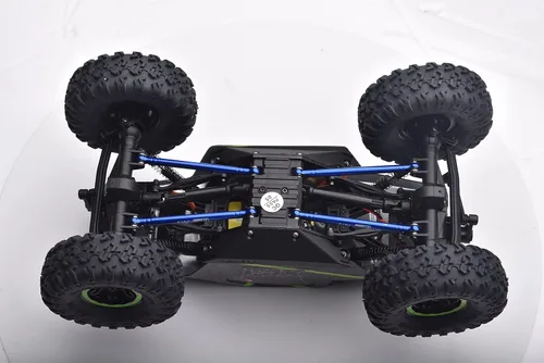 Vista 2 de Aluminio 7075-T6 Frente y Trasero Inferior Chasis Enlaces Piezas para Axial 1/24 AX24 XC-1 4WS Crawler Cepillado RTR AXI00003 Actualizaciones - Plata