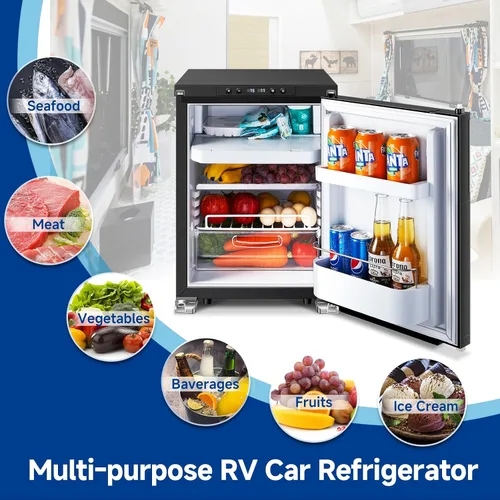 Vista 2 de BODEGA Refrigerador mejorado de 12 voltios, control de aplicación para refrigerador de caravana, refrigerador y congelador RV de 45 L