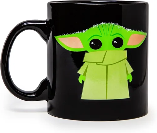 Vista 12 de Silver Buffalo Star Wars Mandalorian Joy to the Galaxy - Taza de sopa de cerámica, 24 onzas