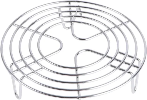 Vista 12 de Estante de vapor de acero inoxidable de 6.10 x 6.10 x 1.77 pulgadas, resistente al calor, bandeja de vapor de cocina, estante para uso doméstico