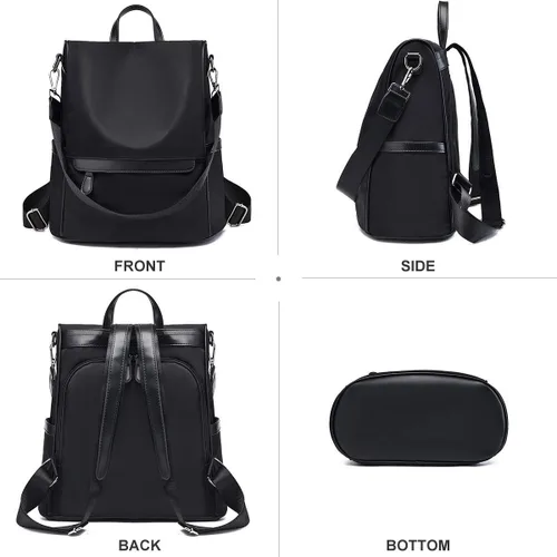 Vista 2 de Mochila antirrobo, impermeable, casual, de moda, de nailon Oxford, ligera, grande, bolsa de viaje para niñas, niñas, damas, viajes, escuela
