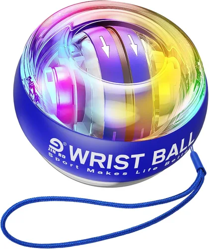 Vista 11 de JIN BD Pelota de entrenamiento de muñeca, fortalecedor de muñeca giroscópico giroscópico para antebrazo, bola giroscópica para fortalecer brazos