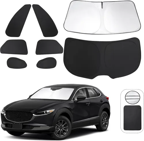Vista 29 de TINGLU Persianas de ventana para Honda CR-V 2023-2026, accesorios para ventanas laterales de automóvil, parabrisas triangular, parasol para rayos UV