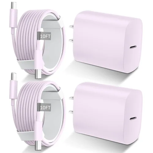 Vista 26 de Cargador para iPhone 16 15 Pro Max de carga rápida, bloque de carga USB C de 20 W para iPhone 16 15 con cable de carga tipo C de 3 metros