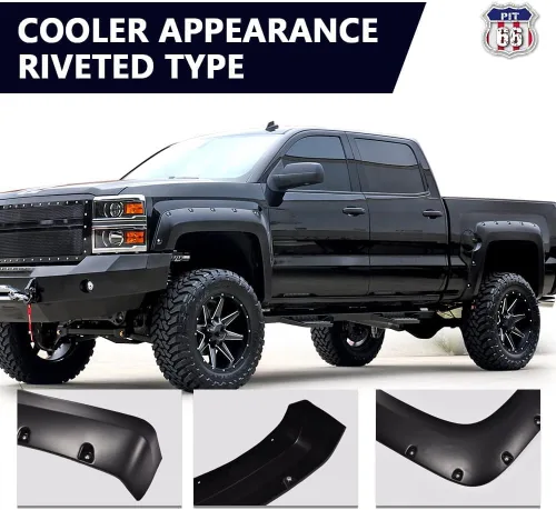 Vista 2 de PIT66 Guardafangos, compatibles con Chevy Silverado 1500 07-13