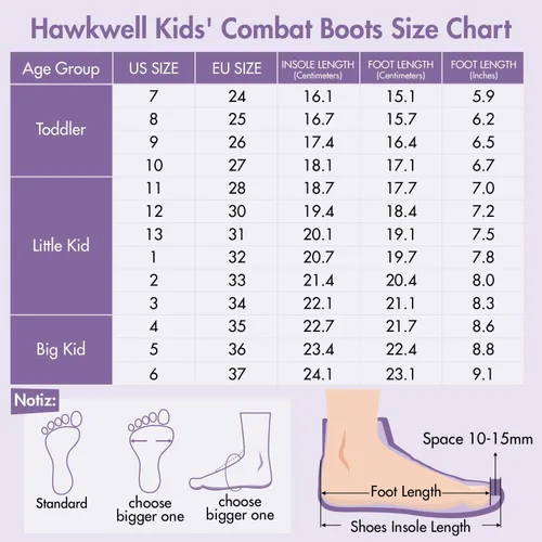 Vista 5 de Hawkwell Botas de trabajo de combate de patente para niñas y niños con cremallera lateral (niños pequeñosniños grandesjóvenes), 0 Toddler