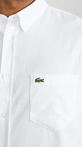 Vista 6 de Lacoste Camisa de manga corta Oxford con cuello abotonado y ajuste regular para hombre