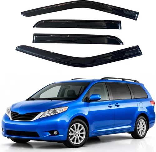 Vista 327 de IG - Visera para ventana para Ford Bronco y F150-F350 1980-1996, deflector lateral tipo cinta adhesiva, resistente, contra lluvia y viento