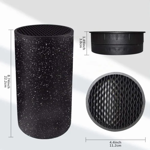 Vista 5 de Bloque universal para cuchillos sin cuchillos para encimera de cocina Puntos de copo de nieve