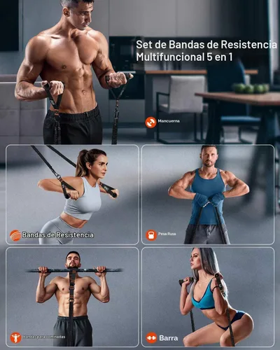 Vista 2 de Resistance Bands, Exercise Bands, Resistance Bands for Working Out, Pull Up Assistance Bands, Work Out Bands with Handles for Men and Women Fitness