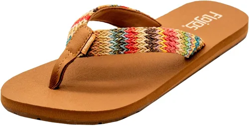 Vista 9 de Flojos Juno Weave Sandalia para mujer Aguamarina/Marrón Multi