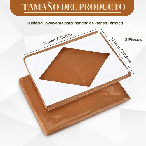 Vista 2 de Treela 2 piezas de 12 x 15 pulgadas de prensa de calor de platina, resistente al calor, reutilizables, para máquina de sublimación