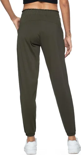 Vista 2 de Haowind - Pantalones deportivos para mujer con bolsillos y cintura elástica, cómodos pantalones de deportivos de descanso para deportes, gimnasio