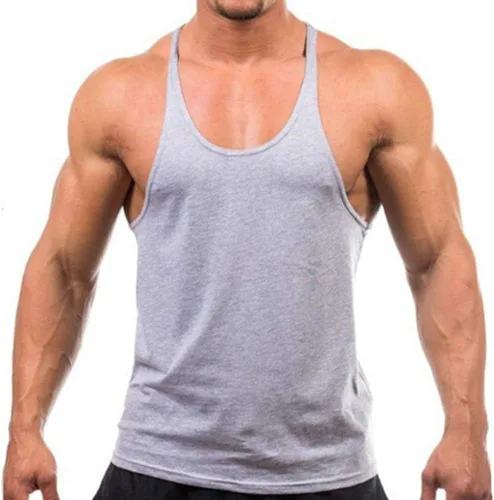 Vista 4 de ZUEVI Camiseta sin mangas para hombre, corte muscular, culturismo, gimnasio, espalda en Y, camiseta sin mangas para entrenamiento