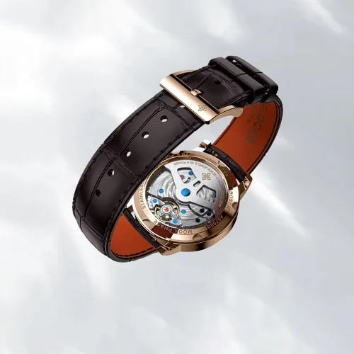Vista 3 de AGELOCER Top Brand Blue Moon Phase Automático Mecánico Masculino Moda Lujo Muñeca Cuero Casual Reloj de Vestir