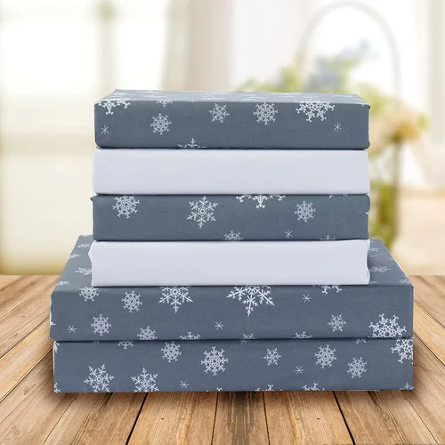 Vista 12 de Elegant Comfort Juego de sábanas de 4 piezas estampadas navideñas, 1500 hilos, material transpirable y súper suave, resistente a las arrugas
