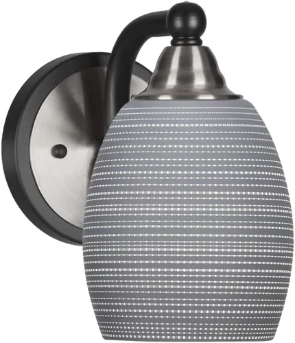 Vista 8 de Toltec Lighting Paramount - Aplique de pared de 1 luz, lámpara de pared para interiores, regulable, compatible con LED de base media, acabado