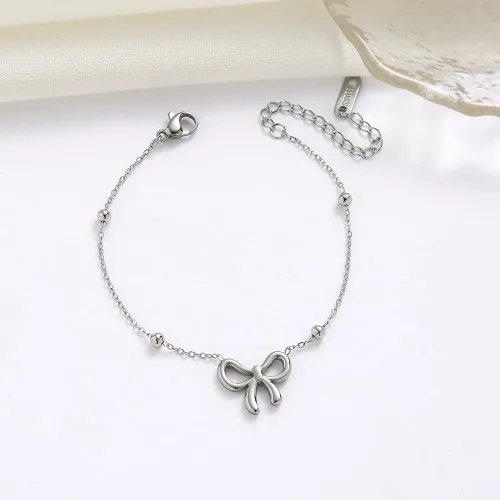 Vista 2 de Pulseras de lazo de oro para mujer, pulsera de cadena de oro, pulseras de lazo delicado, pulseras de oro para mujer, regalos de joyería