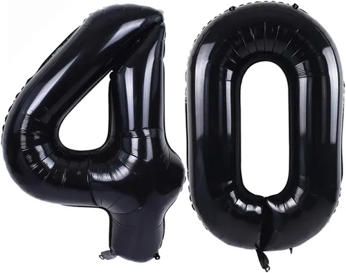 Vista 21 de TONIFUL Globos grandes de helio de letras B negras grandes de 40 pulgadas, globos de aluminio Mylar para decoración de suministros de fiesta