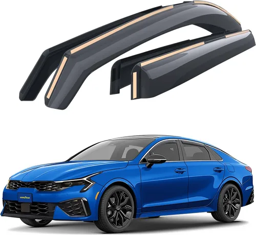 Vista 13 de Goodyear - Deflectores de ventana de canal inastillables para Honda Accord 2013-2017 Sedan, protectores para la lluvia, viseras para la ventana