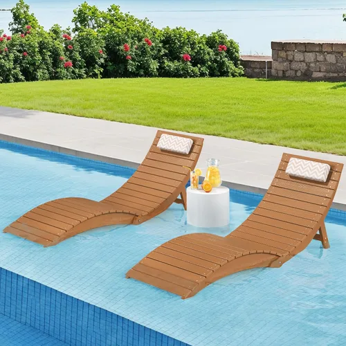 Vista 9 de Juego de 2 sillas plegables para piscina, premontadas de 8 pulgadas Blanco