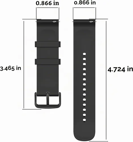 Vista 4 de Correa de silicona compatible con Amazfit GTR 2e, correa de repuesto de liberación rápida para Amazfit GTR 4/GTR 3/GTR 3 Pro/GTR 2e/GTR 2/GTR 1.850
