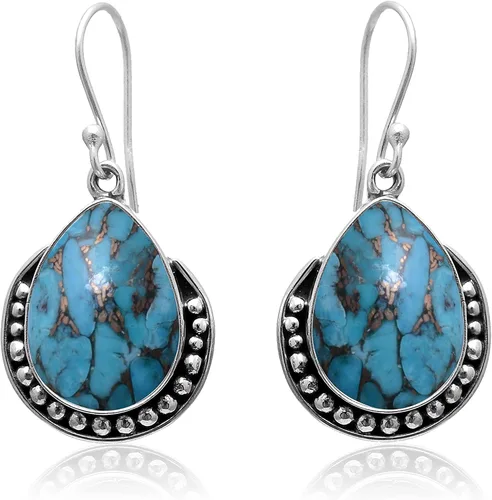 Vista 14 de Veracity Jewelry - Aretes de plata de ley con piedras preciosas para mujeres y niñas, regalo para su cumpleaños, aniversario, esposa, mamá, novia
