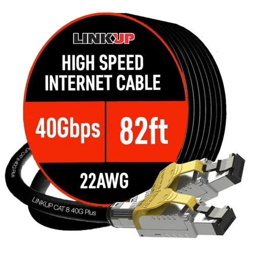 Vista 22 de LINKUP Cable Ethernet Cat 8 Cable largo de Internet Conexión LAN de alta velocidad Conectores RJ45 Uso con Cat 5/Cat 6/Cat 7 Óptimo