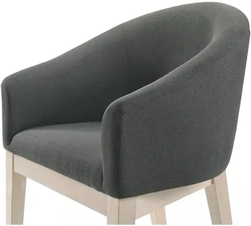 Vista 4 de Lilola Home Neroli - Juego de 2 sillas decorativas de tela gris