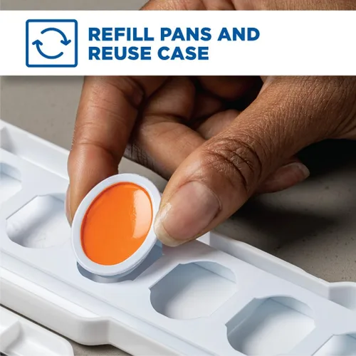 Vista 3 de Prang Refill Set de bandejas de acuarelas ovaladas, Negro