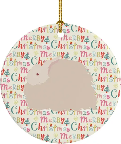 Vista 123 de Caroline's Treasures Adorno de cerámica de avestruz común para árbol de Navidad, decoración colgante para el hogar, Navidad, vacaciones, fiesta