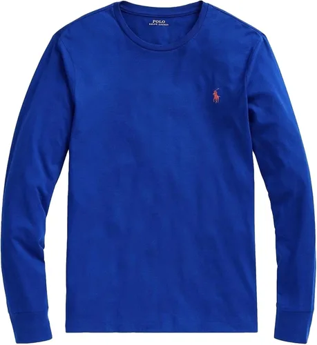 Vista 10 de POLO RALPH LAUREN Camiseta de manga larga de ajuste clásico suave al tacto para hombre (Soft Touch) Marina francesa