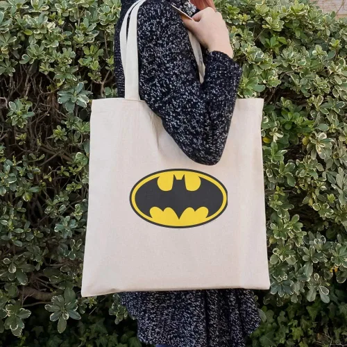 Vista 2 de Batman Classic Bat Shield Logo Comestibles Bolsa de viaje reutilizable, Multi, S