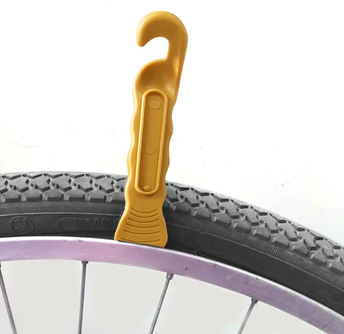 Vista 4 de Palanca para neumático de bicicleta – Palanca premium de plástico endurecido para reparar llanta de bicicleta– debe tener kit de herramientas