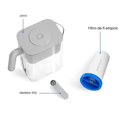Vista 10 de Culligan con tecnología ZeroWater - Jarra de filtro de agua de 12 tazas – Incluye filtro de agua avanzado de 5 etapas, certificado IAPMO