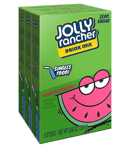 Vista 6 de Jolly Rancher CHERRY Singles to Go 3 cajas de 6 paquetes cada una