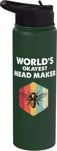Vista 10 de Okayest Mead Maker Meadmaking Mead Homebrew Brewer Men's Stainless Steel Insulated Water Bottle