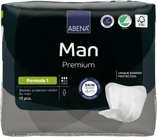 Vista 9 de Abena Man Premium - Protectores de incontinencia (tallas 0 a 2) Fórmula 2, 15 unidades Almohadilla de control de vejiga, macho
