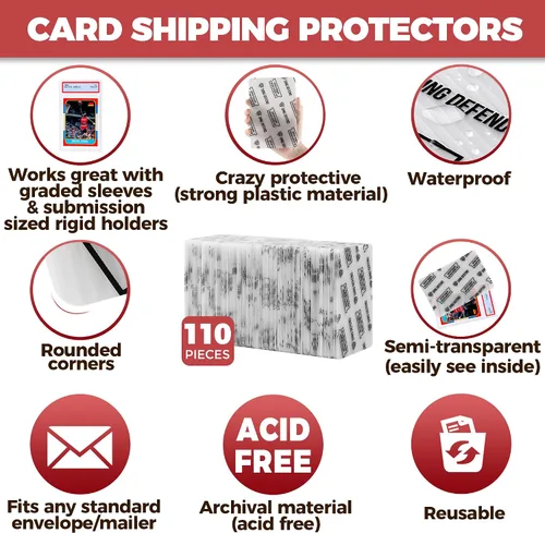Vista 4 de Protectores de Tarjetas para Cartas Coleccionables, Suministros de Envío, Paquete de 110 Fundas de Tarjetas Graduadas de 4'' x 6'' para Insertos