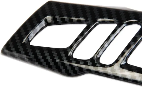 Vista 2 de Cubierta de volante interior de fibra de carbono para Nissan Frontier 2022-2025 para Titan 2020-2024