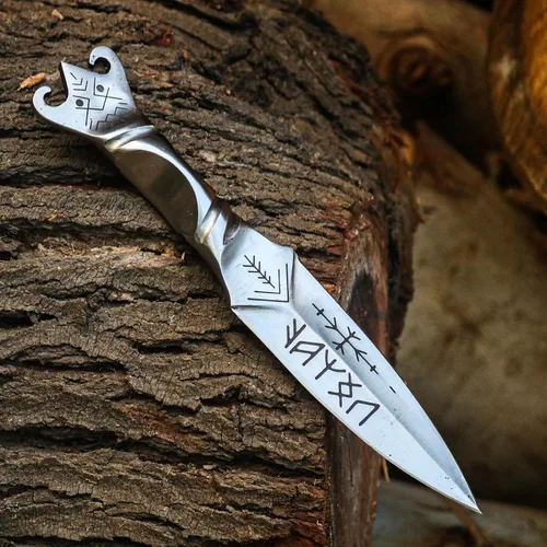 Vista 4 de PAL 2000 KNIVES Hecho a mano D2 Acero 10,4 pulgadas Cuchillo de Daga de Caza 3042