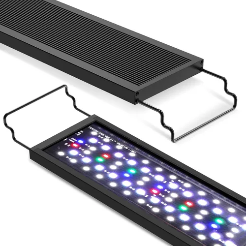 Vista 9 de hygger - Lámpara LED para acuario Sol Luna, luz de tanque de peces de espectro completo, temporizador dual día-noche, ajustable 6 temporizadores 10
