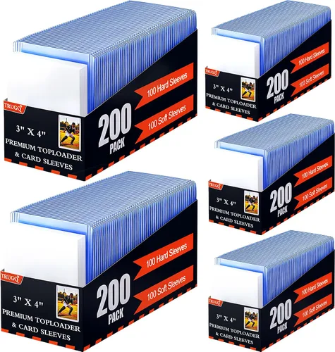 Vista 9 de 200 Fundas para Tarjetas con Carga Superior, Protectores de 7.62 cm x 10.16 cm para Tarjetas de Béisbol, Funda de Plástico Duro de Tamaño Estándar