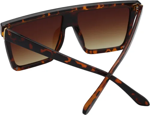 Vista 4 de The Fresh Gafas de sol cuadradas de una pieza con parte superior plana, lentes siameses