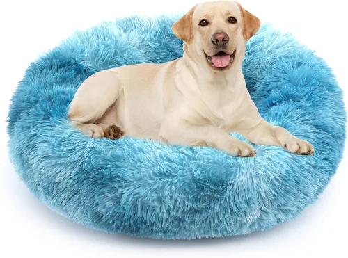 Vista 47 de NOYAL Cama Calmante en Forma de Rosquilla para Perros Pequeños a Medianos y Gatos - Cama de Mascotas de Felpa Sintética Anti-Ansiedad con Funda