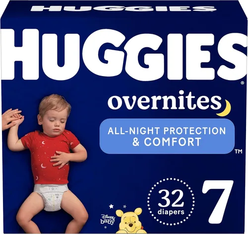 Vista 25 de Huggies Pañales Overnites: pañales para bebé, talla 6 (35+ libras), 72 unidades, el embalaje puede variar