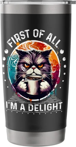 Vista 3 de Funny Termos - Vaso térmico para café, vaso de café de 20 onzas de acero inoxidable